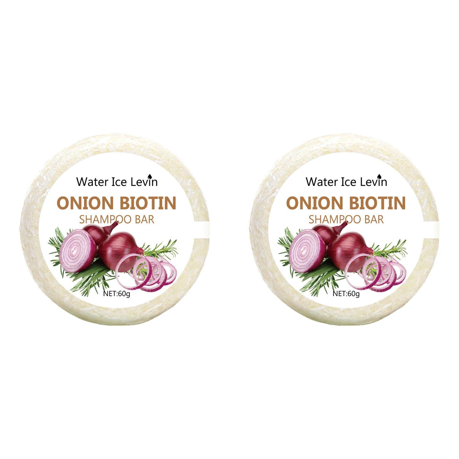Onion and Biotin Shampoo Soap - 60g, Suitable for All Hair Types, Moisturizing and Smoothing, Rich in Rosemary Extract - UNAKIT