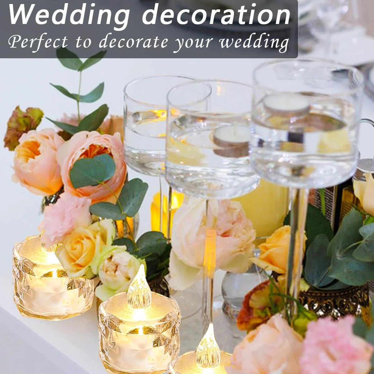 Elektroniskt LED-blockljus i plast – realistiskt och säkert för dekoration