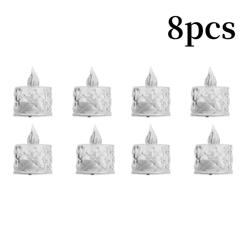 Elektroniskt LED-blockljus i plast – realistiskt och säkert för dekoration