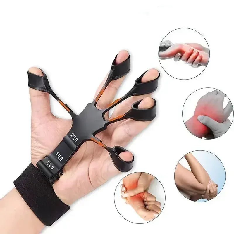New Silicone Finger Trainer 5 Finger Wrist Stretcher Finger Strength Recovery Flexion and Extension Vein Trainer - UNAKIT