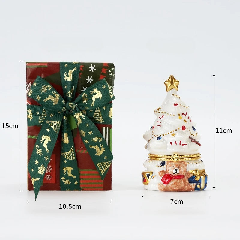 Julgran-doftljus i keramikkruka – aromaterapi och gåvobox