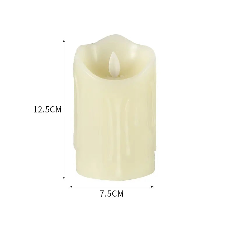 Elektroniskt LED-blockljus i plast för dekoration – realistiskt och säkert