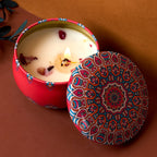 Doftljus i presentförpackning – 4-pack med blommiga aromer i vintage-stil