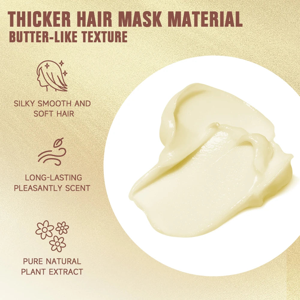 Karseell 2-delars Kollagen Hårmask med Arganolja – Djupverkande Inpackning för Torrt och Skadat Hår