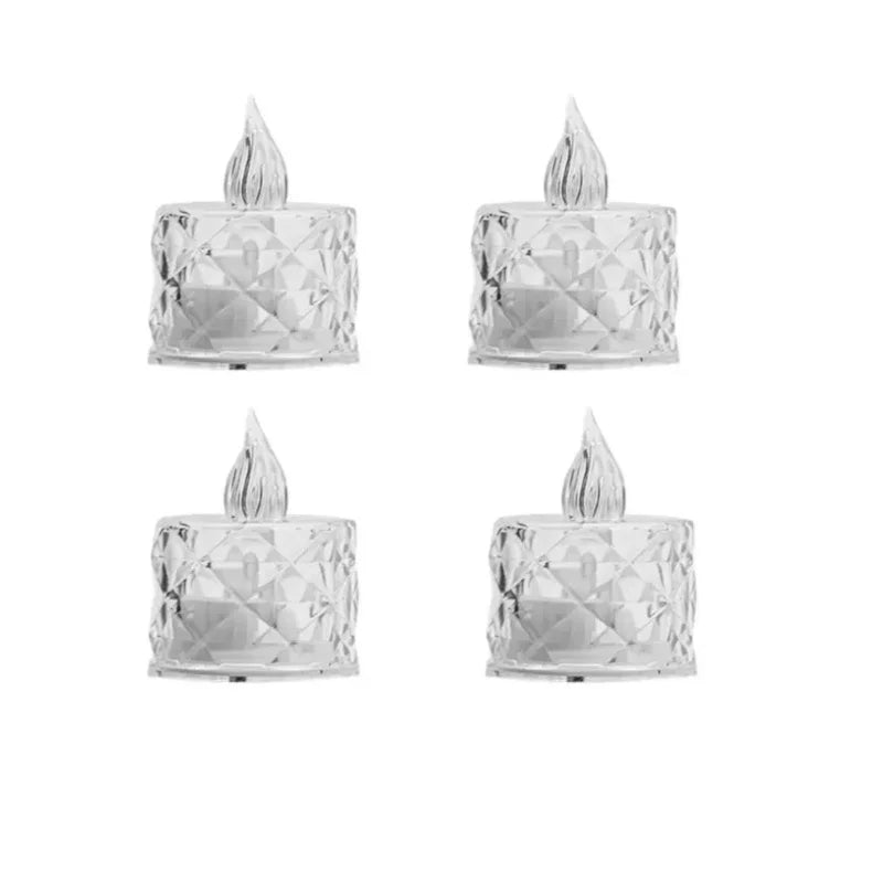 Elektroniskt LED-blockljus i plast – realistiskt och säkert för dekoration