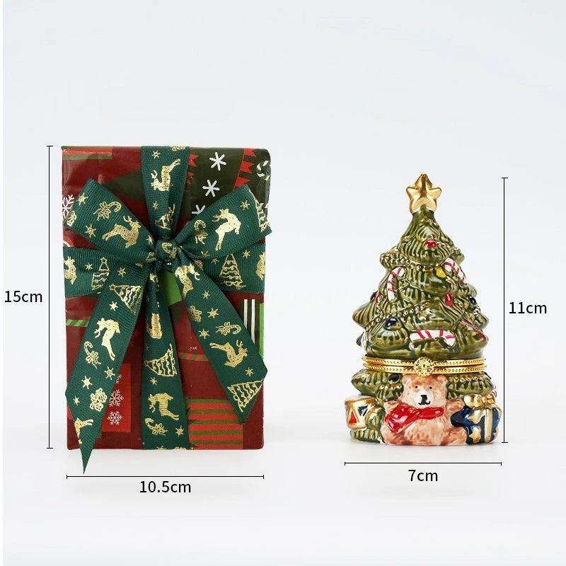 Julgran-doftljus i keramikkruka – aromaterapi och gåvobox