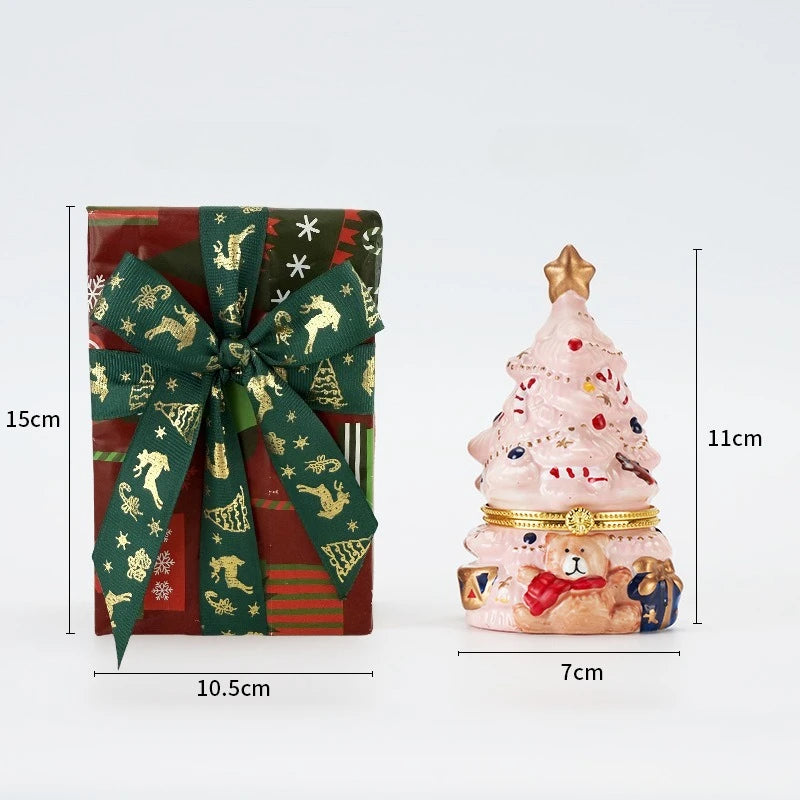 Julgran-doftljus i keramikkruka – aromaterapi och gåvobox