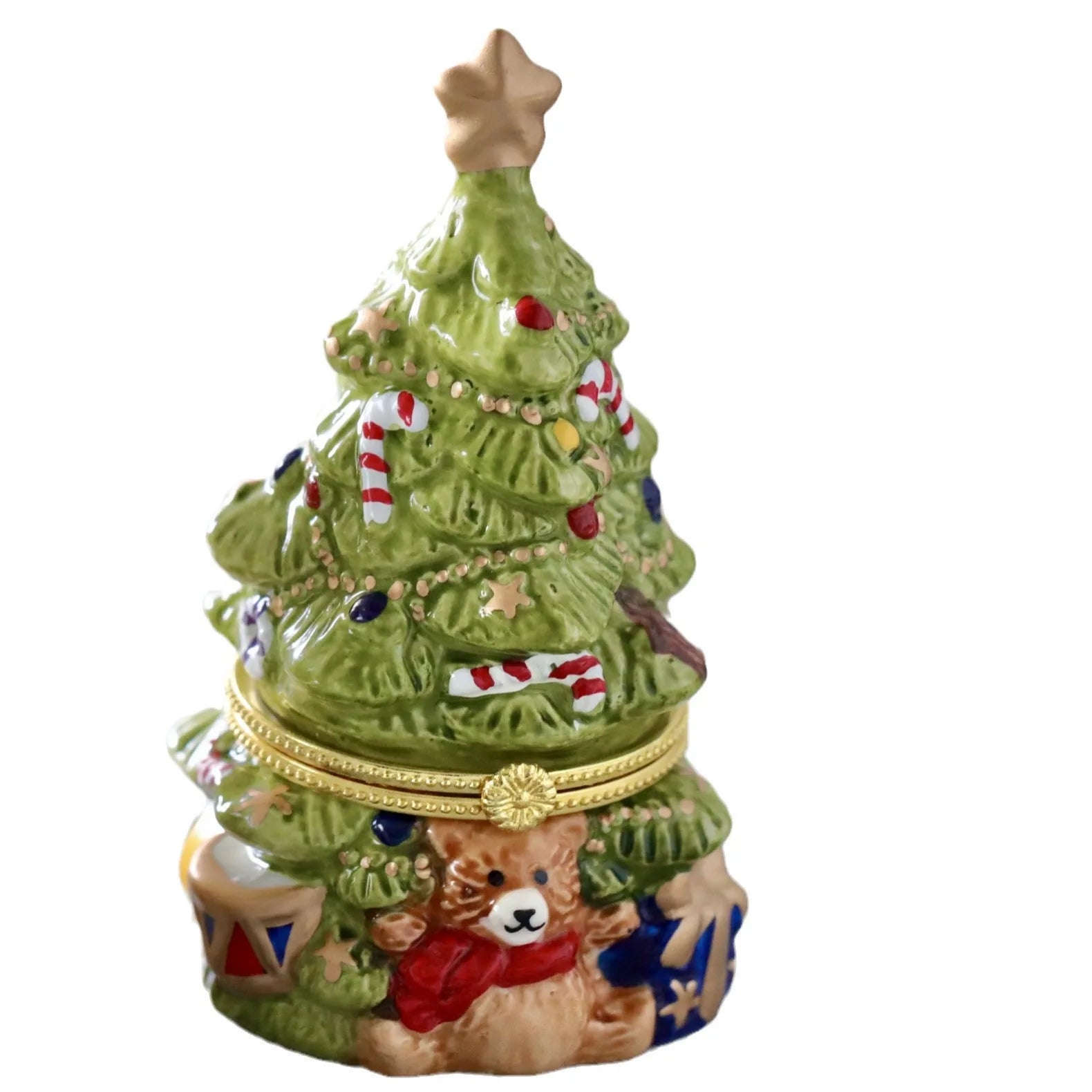 Julgran-doftljus i keramikkruka – aromaterapi och gåvobox