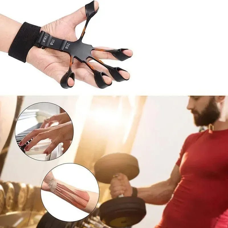 New Silicone Finger Trainer 5 Finger Wrist Stretcher Finger Strength Recovery Flexion and Extension Vein Trainer - UNAKIT