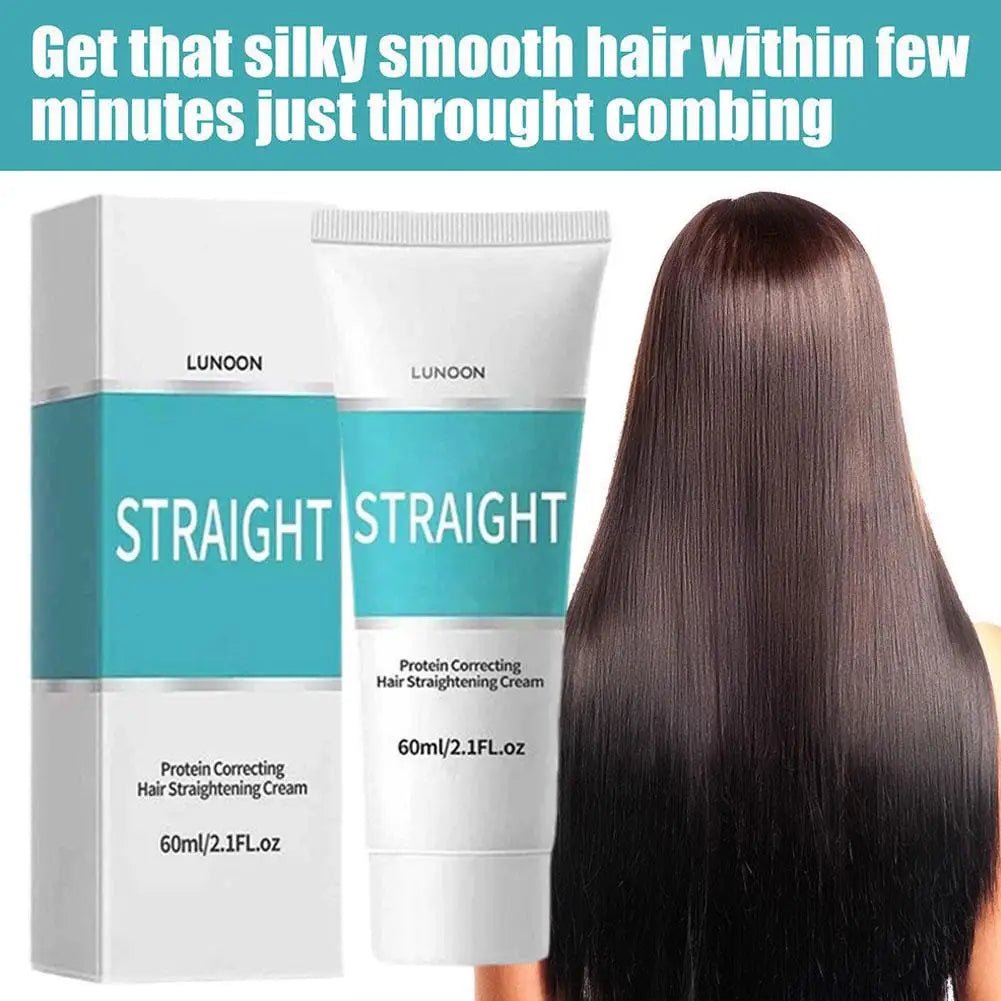 60ml Keratin Hair Straightening Cream Professional Damaged Treatment Faster Smoothing Curly Hair Care Protein Correction Cream - UNAKIT