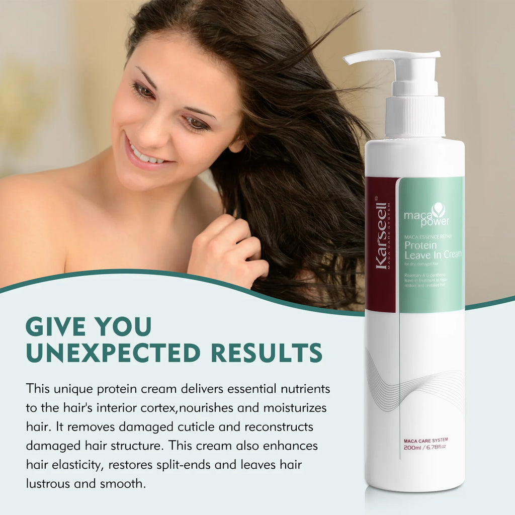 Karseell Leave-In Conditioner Protein Cream för Torrt och Skadat Hår