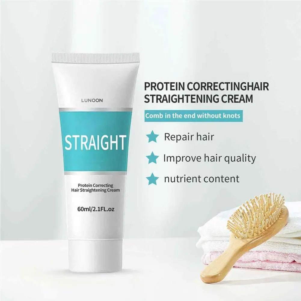 60ml Keratin Hair Straightening Cream Professional Damaged Treatment Faster Smoothing Curly Hair Care Protein Correction Cream - UNAKIT